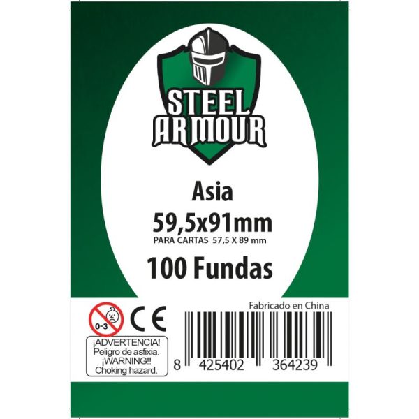 100 Fundas Steel Armour tamaño Asia/Americano (57,5x89mm)